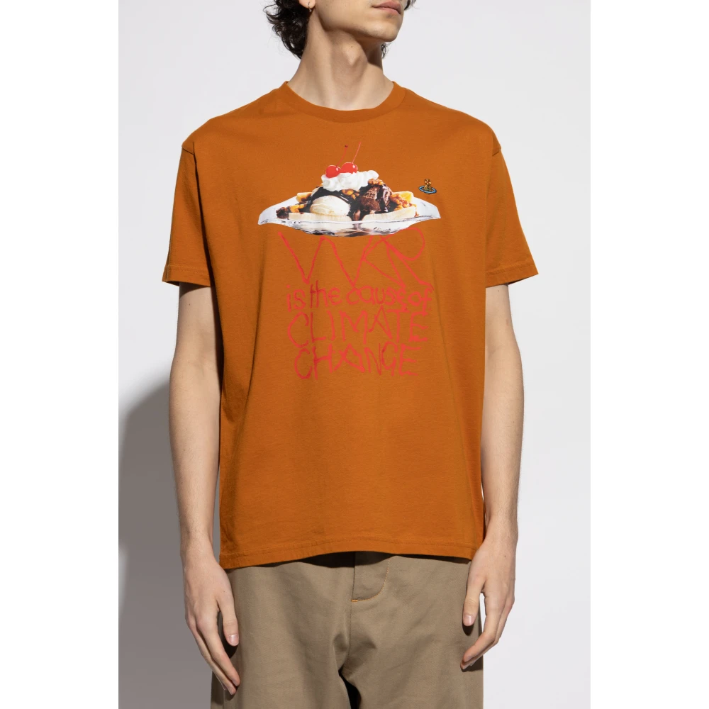 Vivienne Westwood T-shirt met print Orange Heren