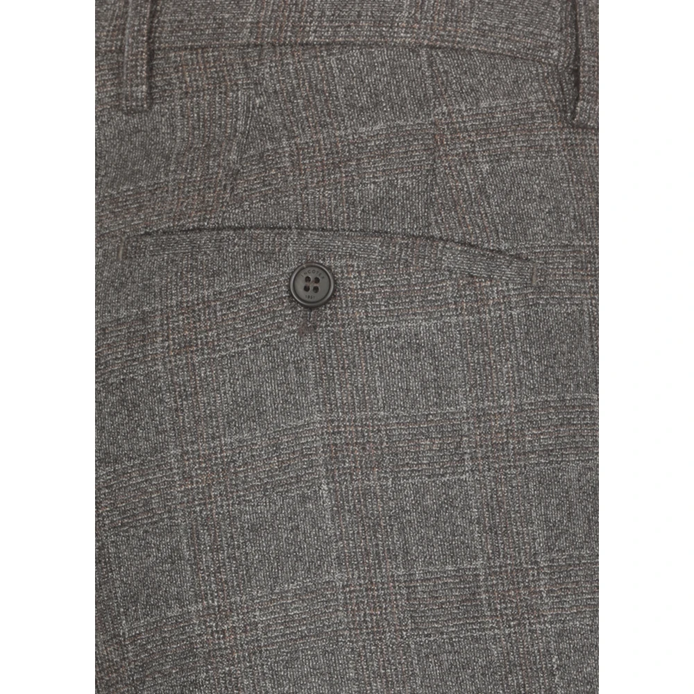 Incotex Grijze wollen broek met zakken Gray Heren