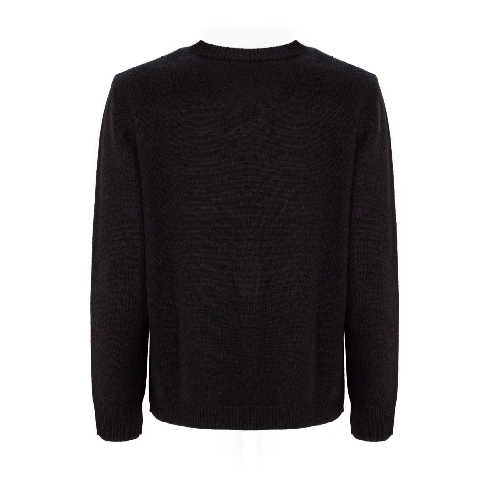 Mauro Grifoni Zwarte Diamant V-hals Cardigan Sweater Black Heren