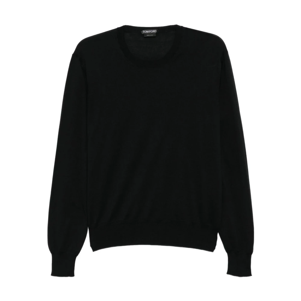 Tom Ford Black Crewneck Knitted Jumper - Male - Round-Neck Knitwear - 2XL - Knitwear