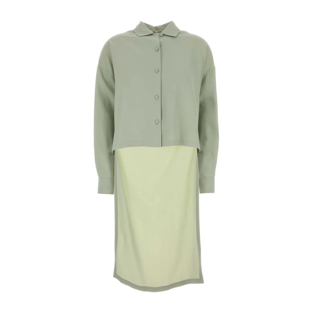 Alberta Ferretti Women's Green Shirt Dresses, S, Camicia