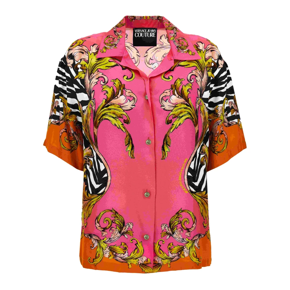Versace Jeans Couture Vrouw Roze Overhemden Dames, 3XS, Shirts