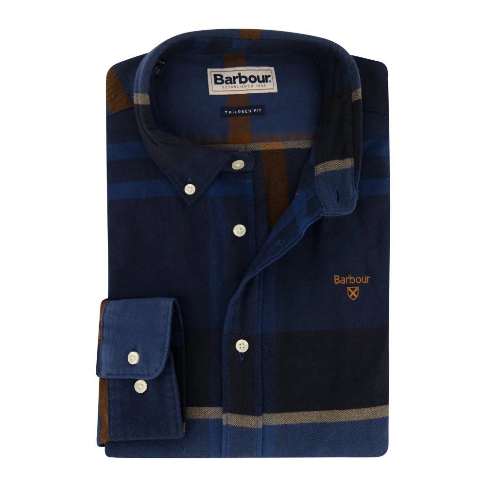 Barbour Casual geruite flanellen overhemd Blue Heren