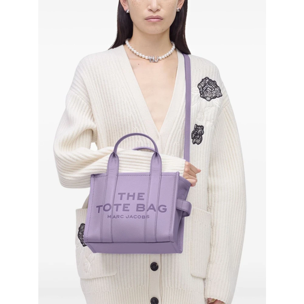 Marc Jacobs Paarse Leren Schoudertas Purple Dames