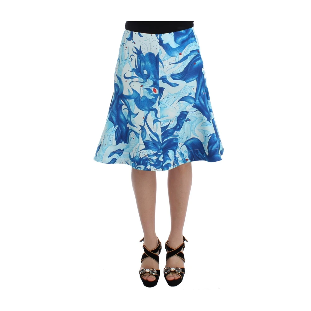 Koonhor Multicolor Peplum Fresco-Print Rak Pennkjol