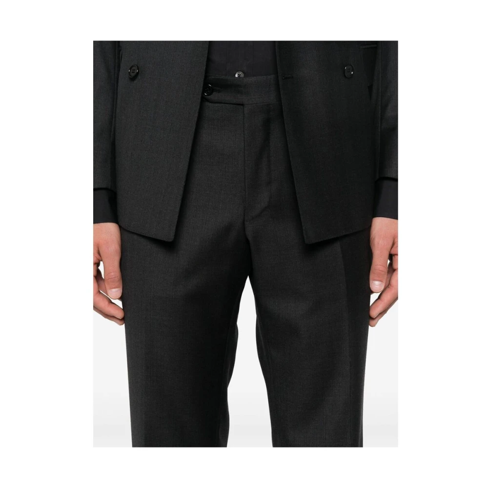 Canali Grijs Wollen Pak Set Gray Heren