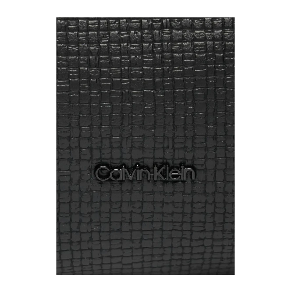 Calvin Klein Jeans Gestructureerde Synthetisch Leren Handtas Black Dames