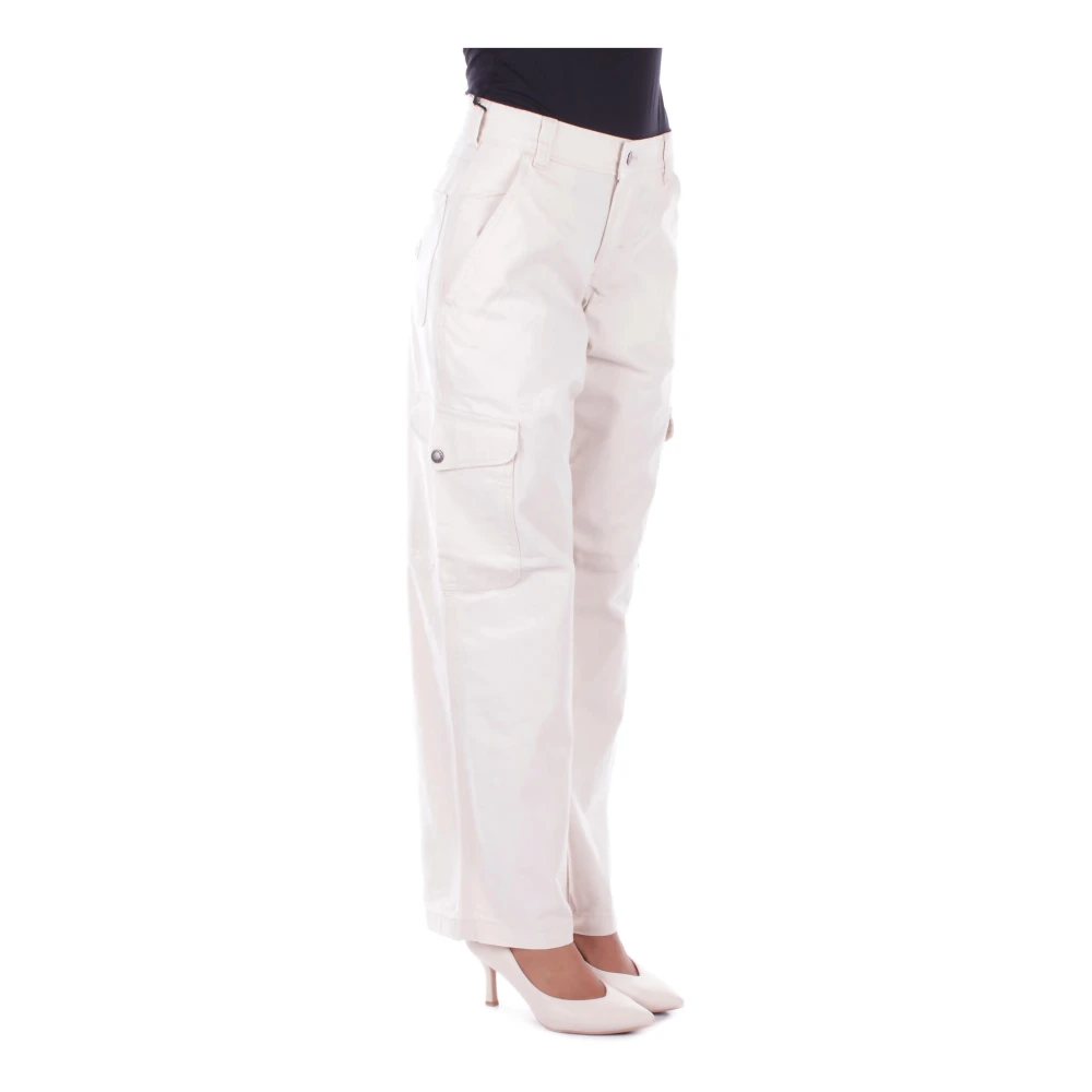 Dickies Crème Broek met Logo Print Beige Dames