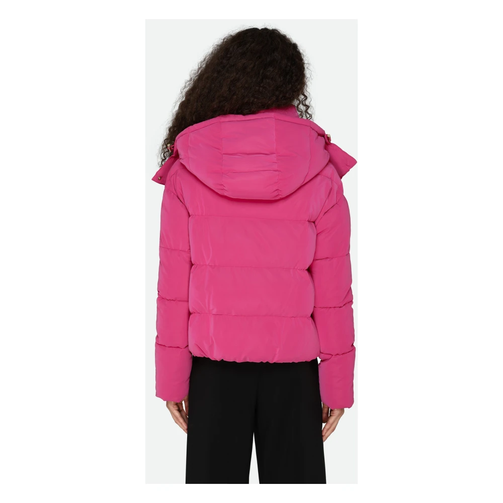 PATRIZIA PEPE Fuchsia Puffer Bomber Jas Purple Dames
