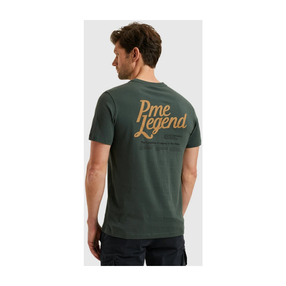 PME Legend Korte Mouw R-hals Jersey T-shirt Green Heren