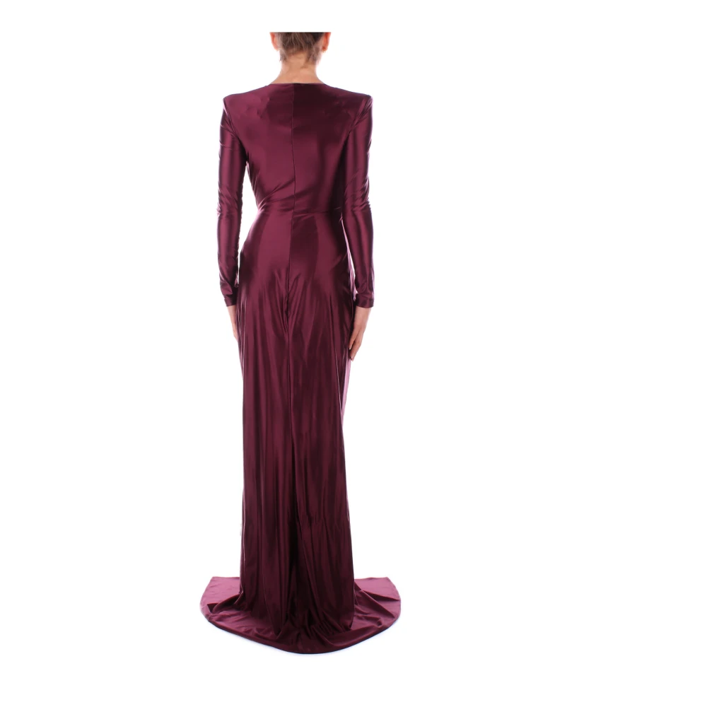 Elisabetta Franchi Red Carpet Jurken met Front Logo Red Dames