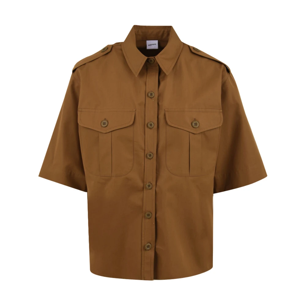 Aspesi Bruine Shirt Model 5470 D307 Brown Dames