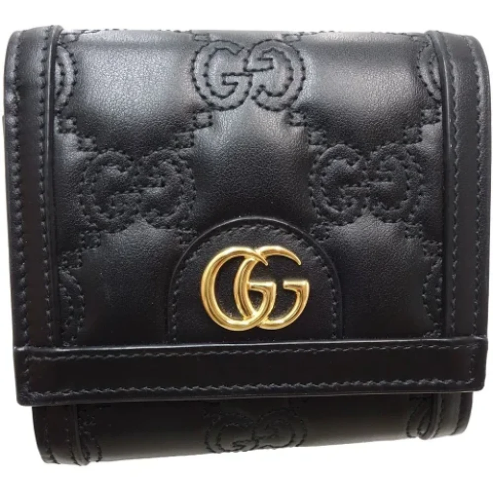 Gucci Vintage Pre-owned Leather wallets Black Dames