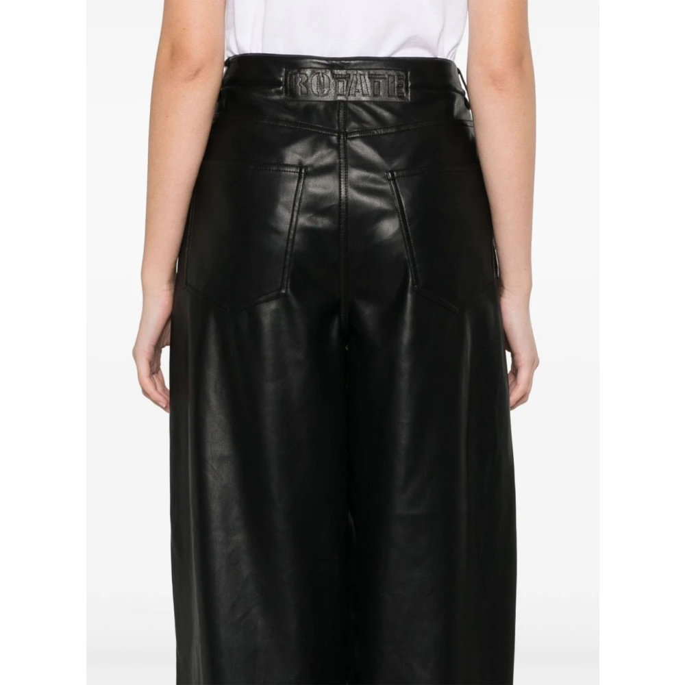Rotate Birger Christensen Wijde Pijp Zwarte Broek Black Dames