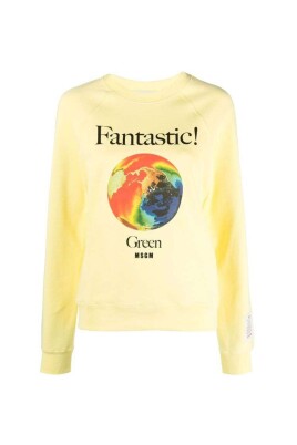 sweatshirt-a-logo-jaune-citron