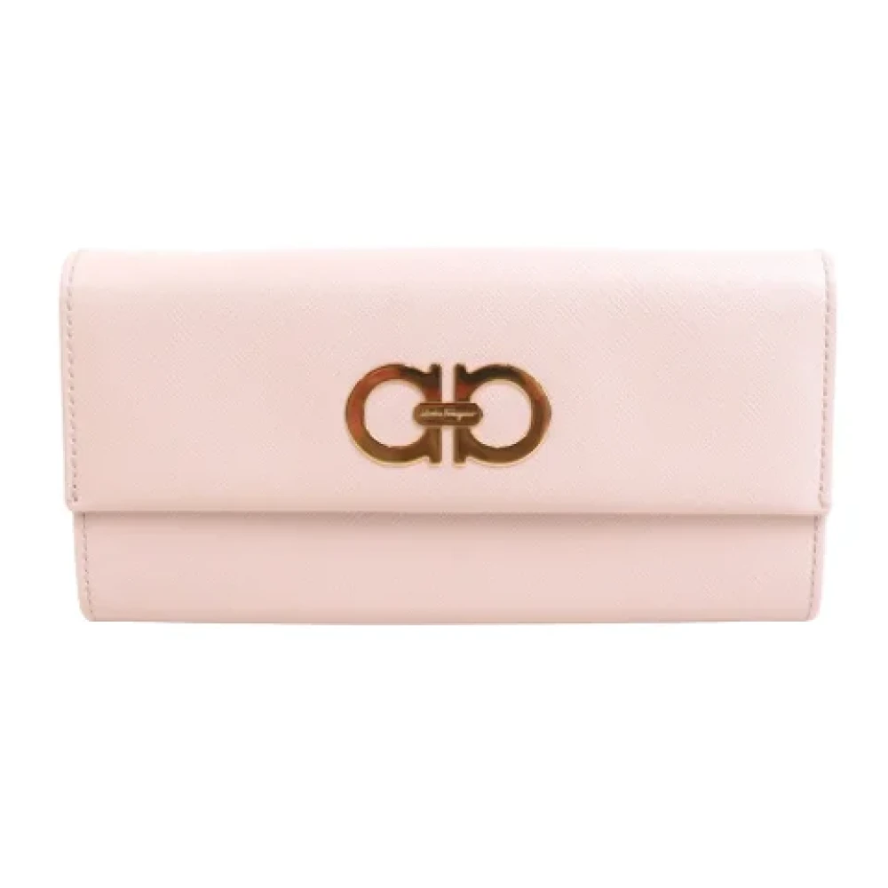 Salvatore Ferragamo Pre-owned Leather wallets Pink Dames