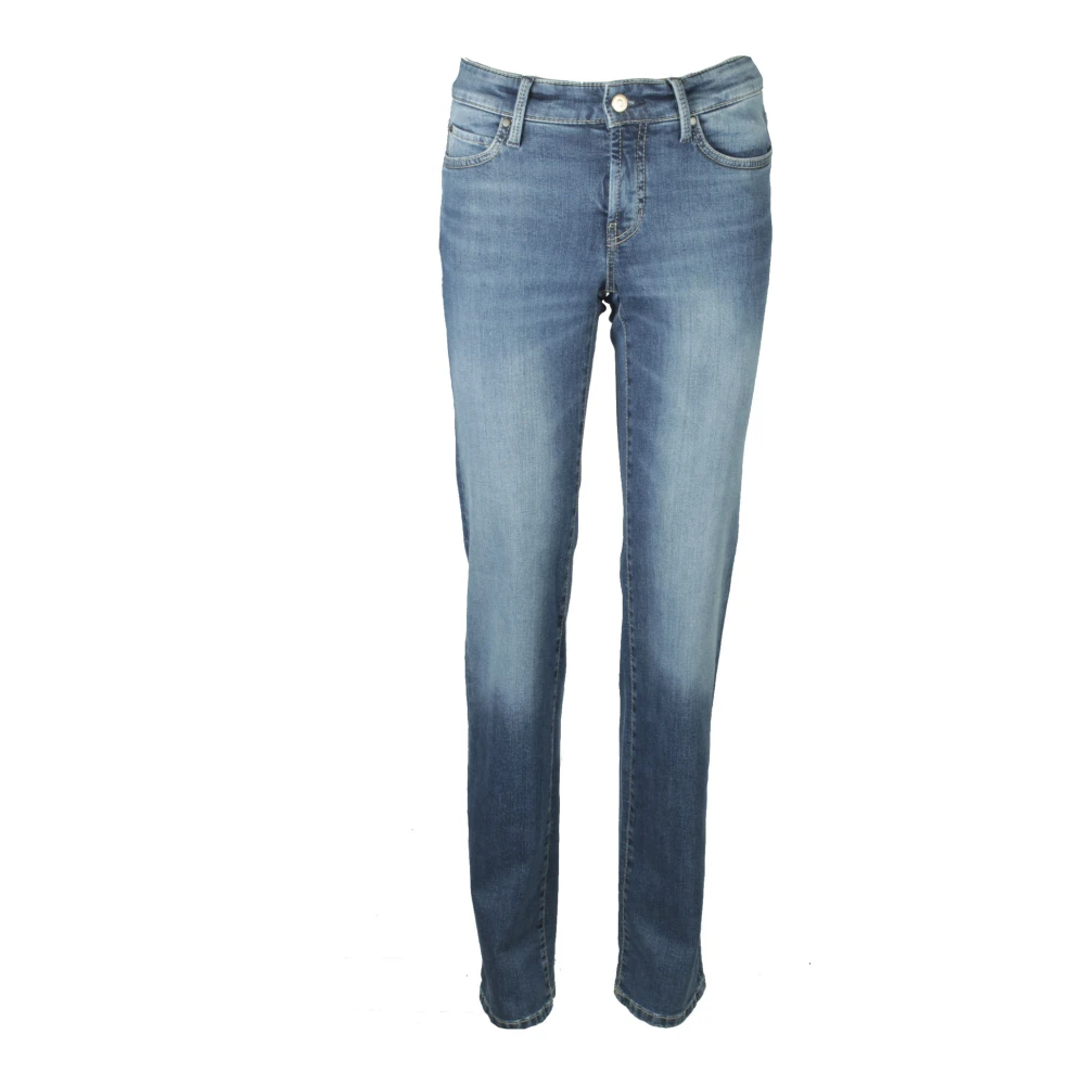 CAMBIO Klassieke Slim-Fit Blauwe Denim Jeans Blue Dames