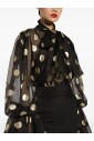 chemise-noire-en-soie-avec-broderie-a-pois
