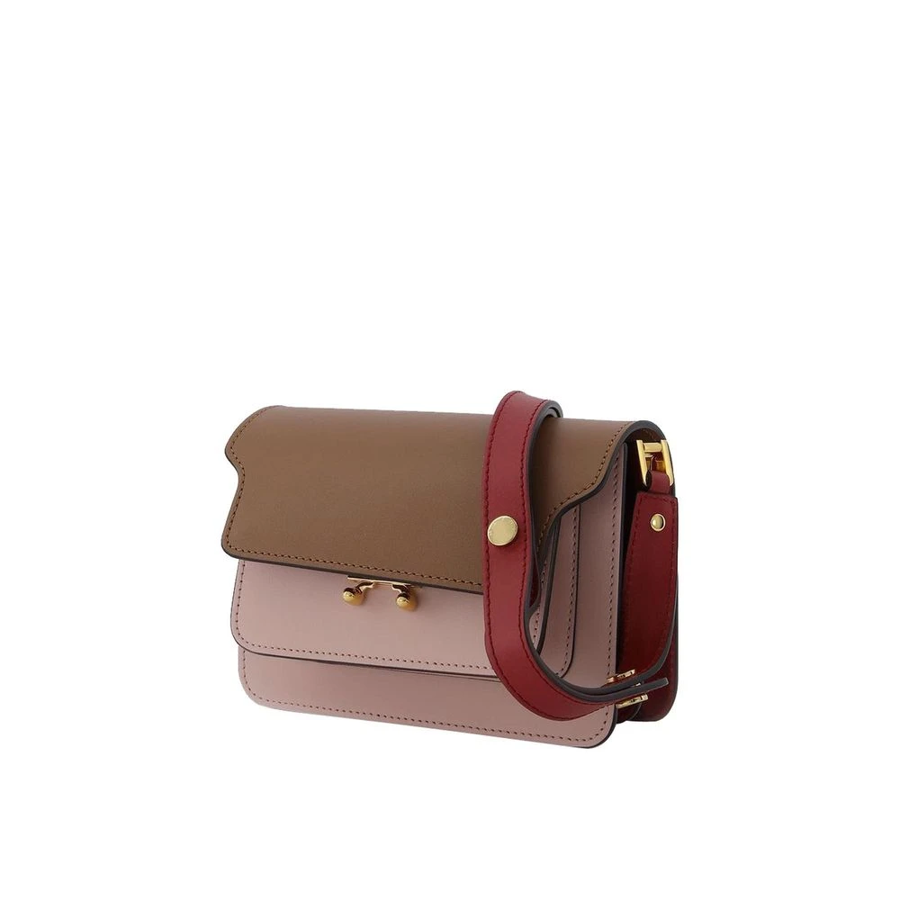 Marni Multicolor Leren Mini Trunk Schoudertas Multicolor Dames