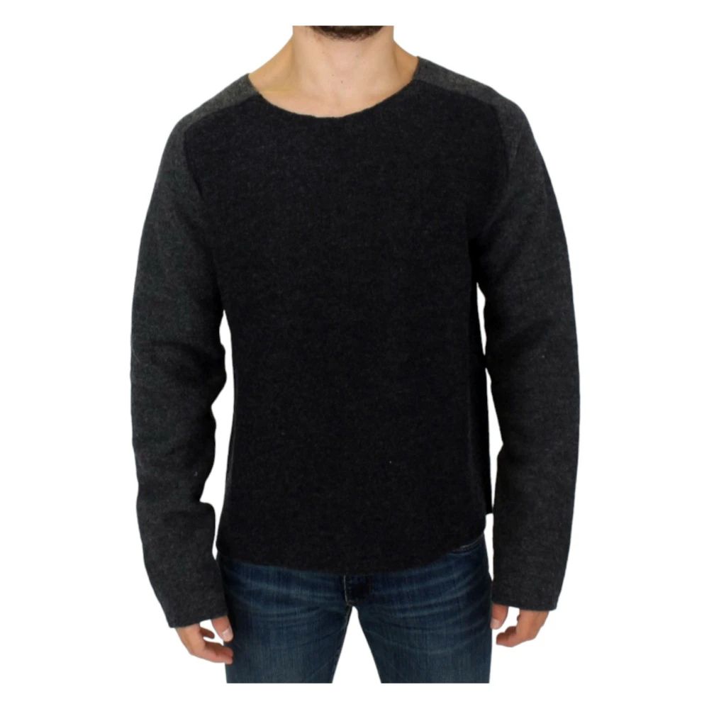 Costume National Grijze wollen trui met ronde hals Gray Heren
