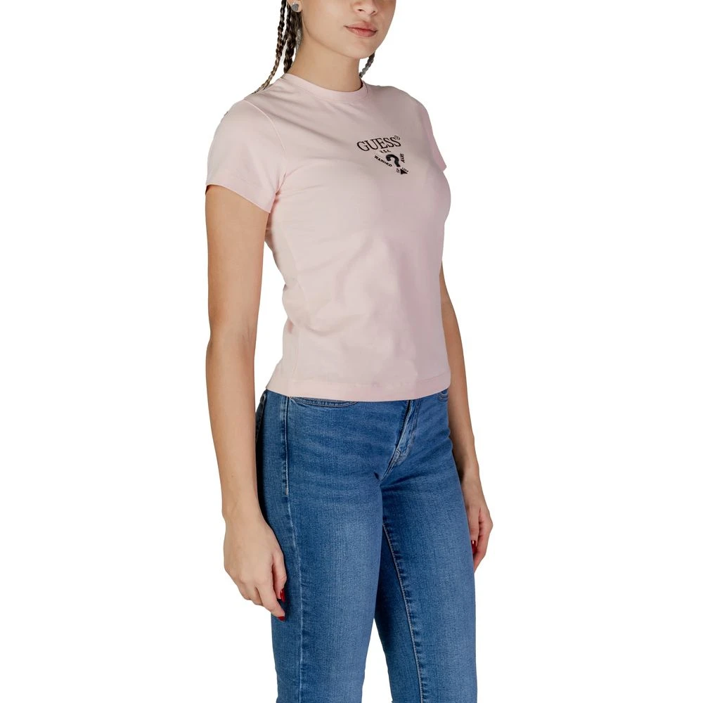 Guess Multicolor Katoenen Tops & T-shirt Pink Dames