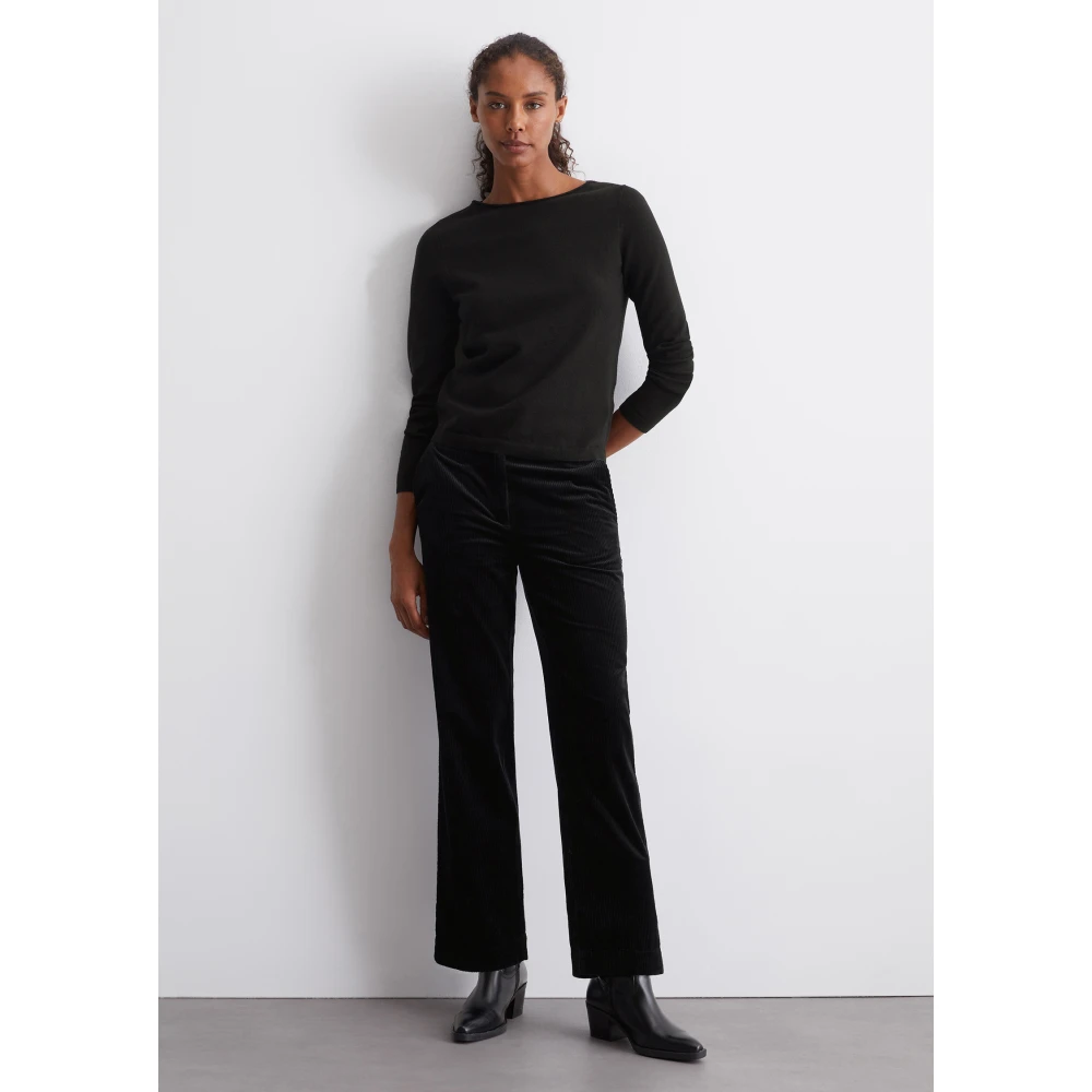 Marc O'Polo Basic gebreide trui normaal Black Dames