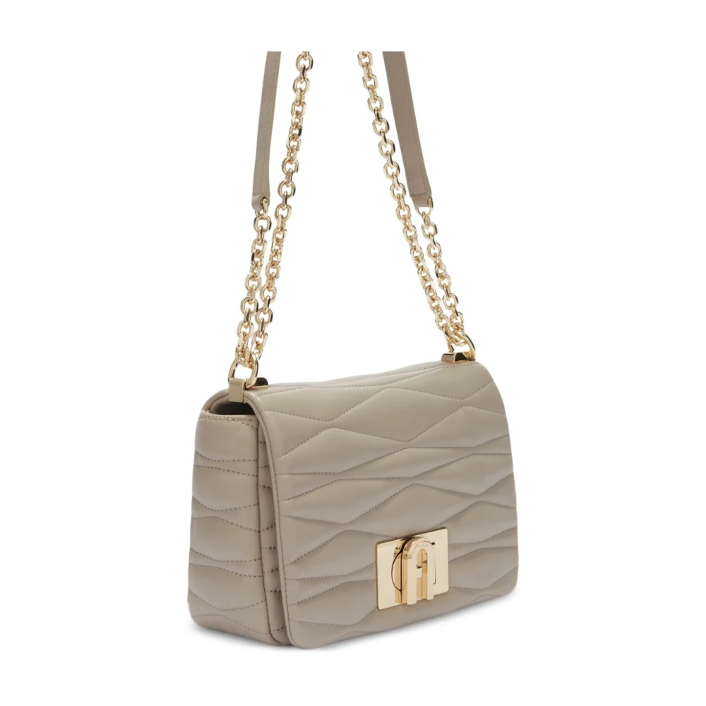 Furla Schakel Schoudertas Beige Dames