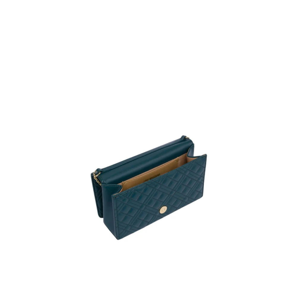 Love Moschino Gewatteerde schoudertas voor vrouwen Green Dames