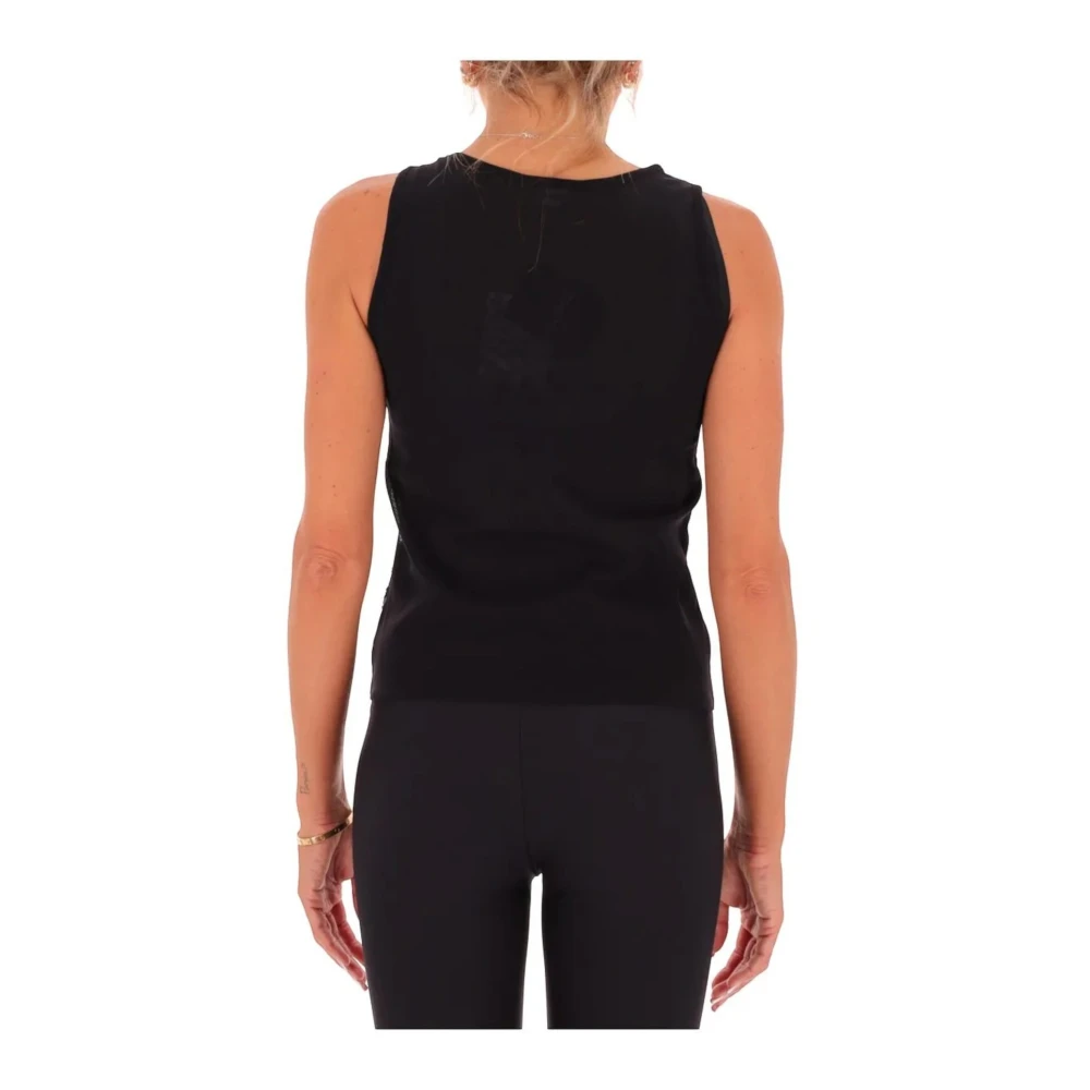 Marella Zwarte Paillet Mouwloze Top Veneto Black Dames