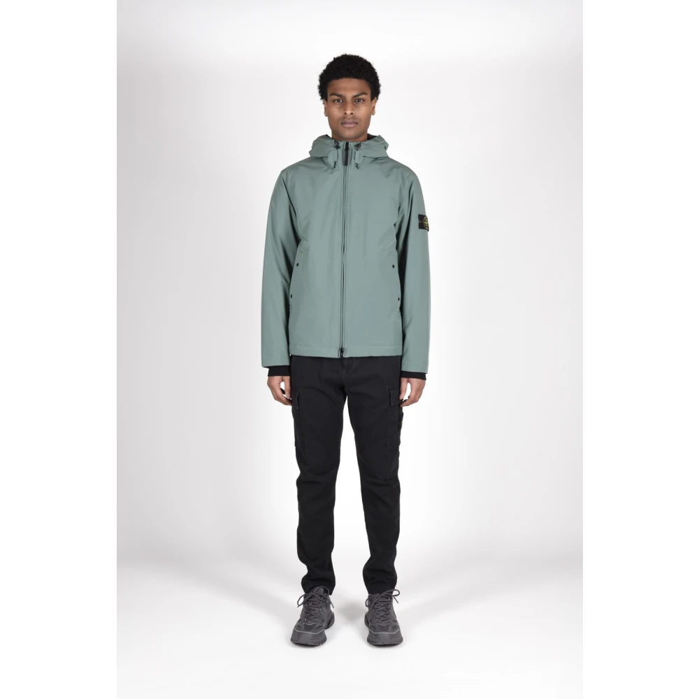 Stone Island Stijlvolle Jas 92% PL 8% Green Heren