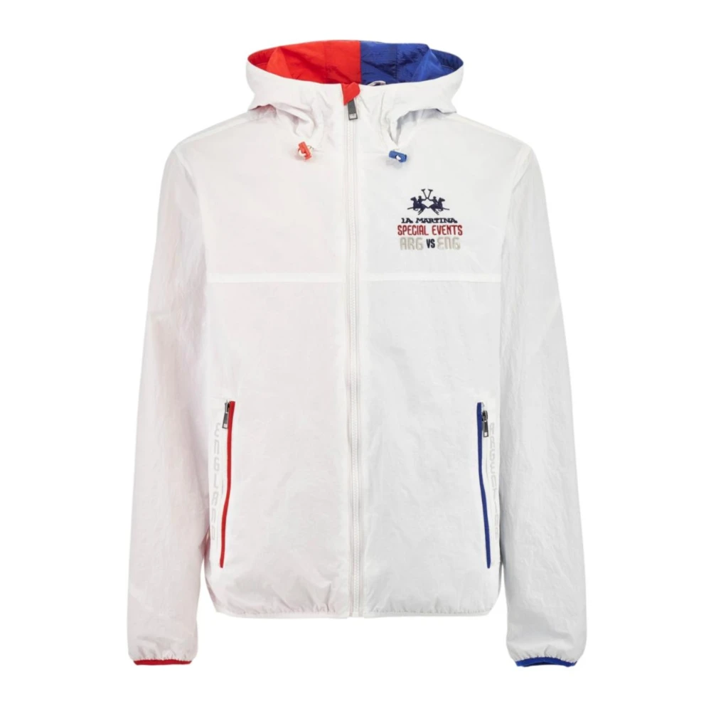 La Martina Men's White Bomber Jacket Mao600pl03800001