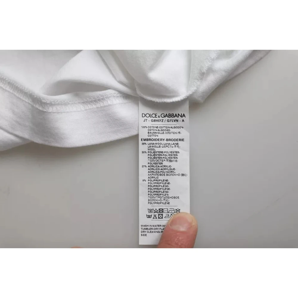 Dolce & Gabbana Witte Liefde Koning Korte Mouw T-shirt White Heren