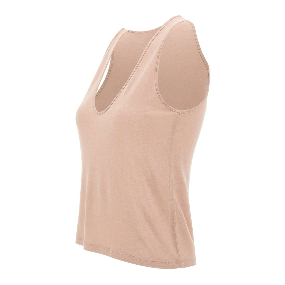 Loulou Studio Mauve Roze Mouwloze Wollen Top Pink Dames