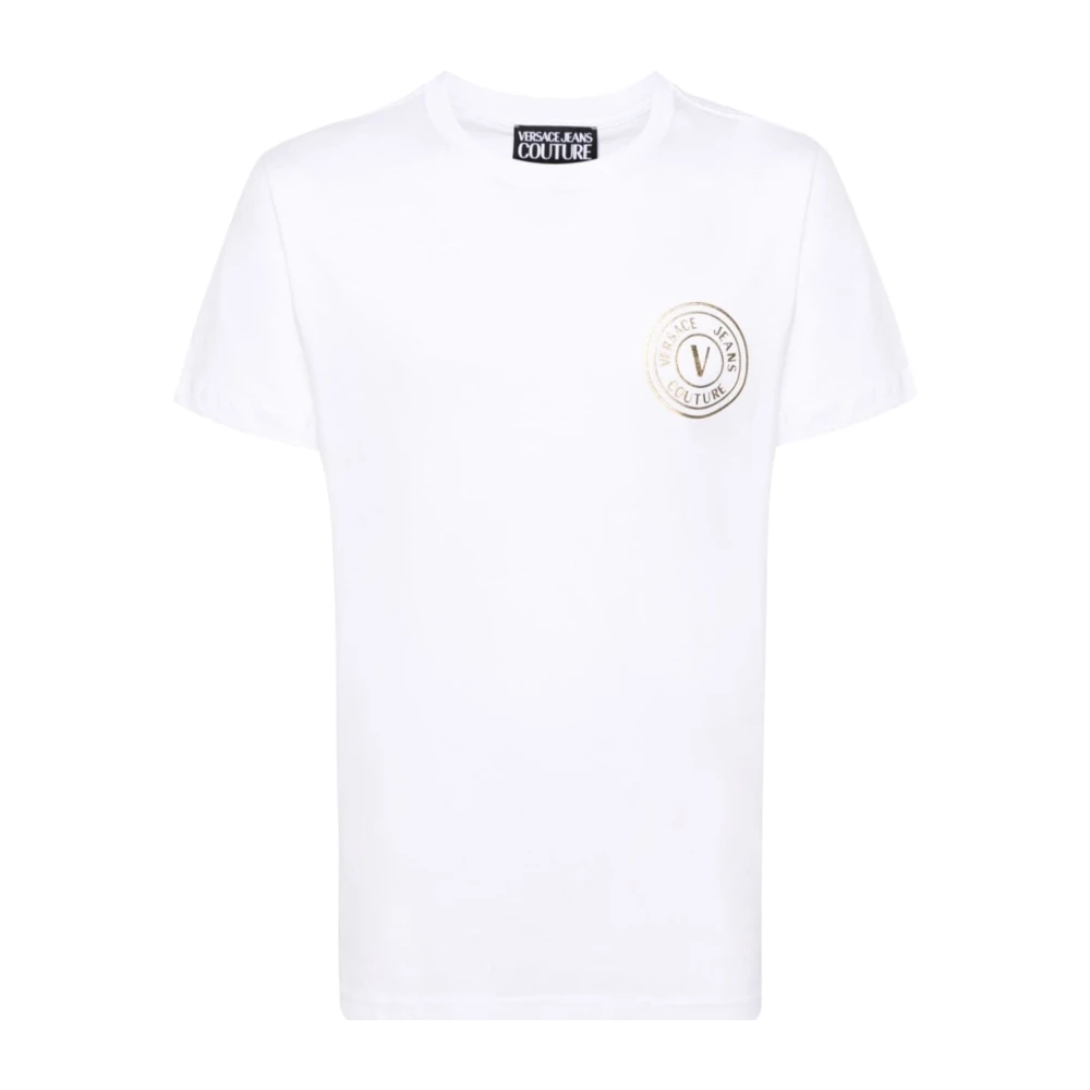 Versace Jeans Couture Casual Katoenen T-Shirt voor Mannen White Heren