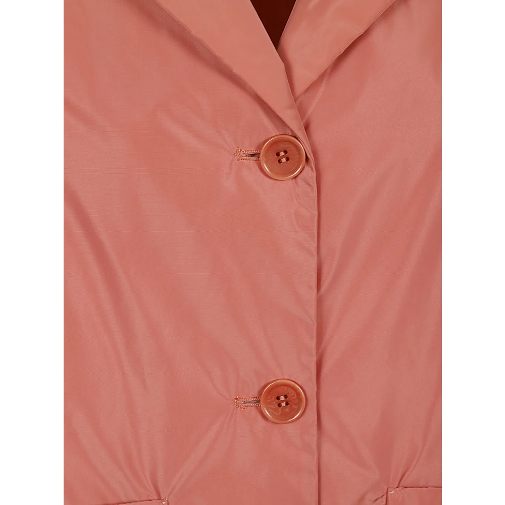 Aspesi Lange roze jas met klassieke revers Pink Dames
