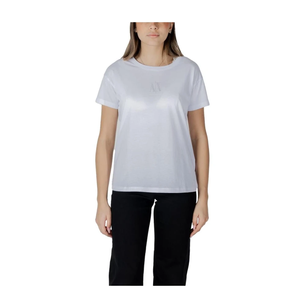 Armani Exchange Donna Bianco Donne, Maglietta, Xw000830 Af10356, (L) - Immagine 4