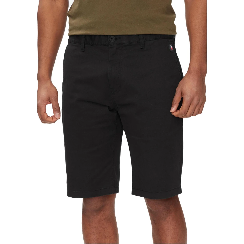 Tommy Jeans Zwarte ritsbroek voor mannen Black Heren