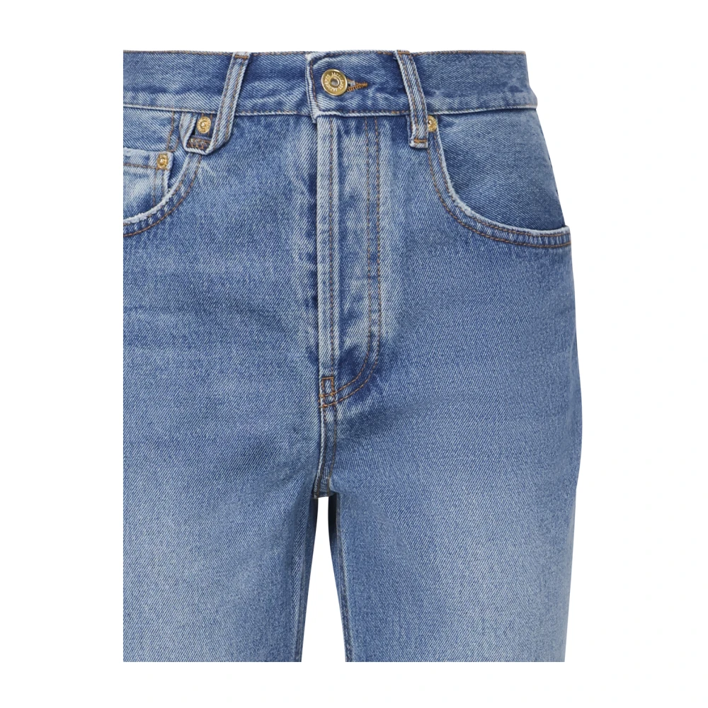 Jacquemus Denim Jeans met Paw Leg Blue Dames