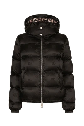 Padded Satin Jacquard Down Jacket