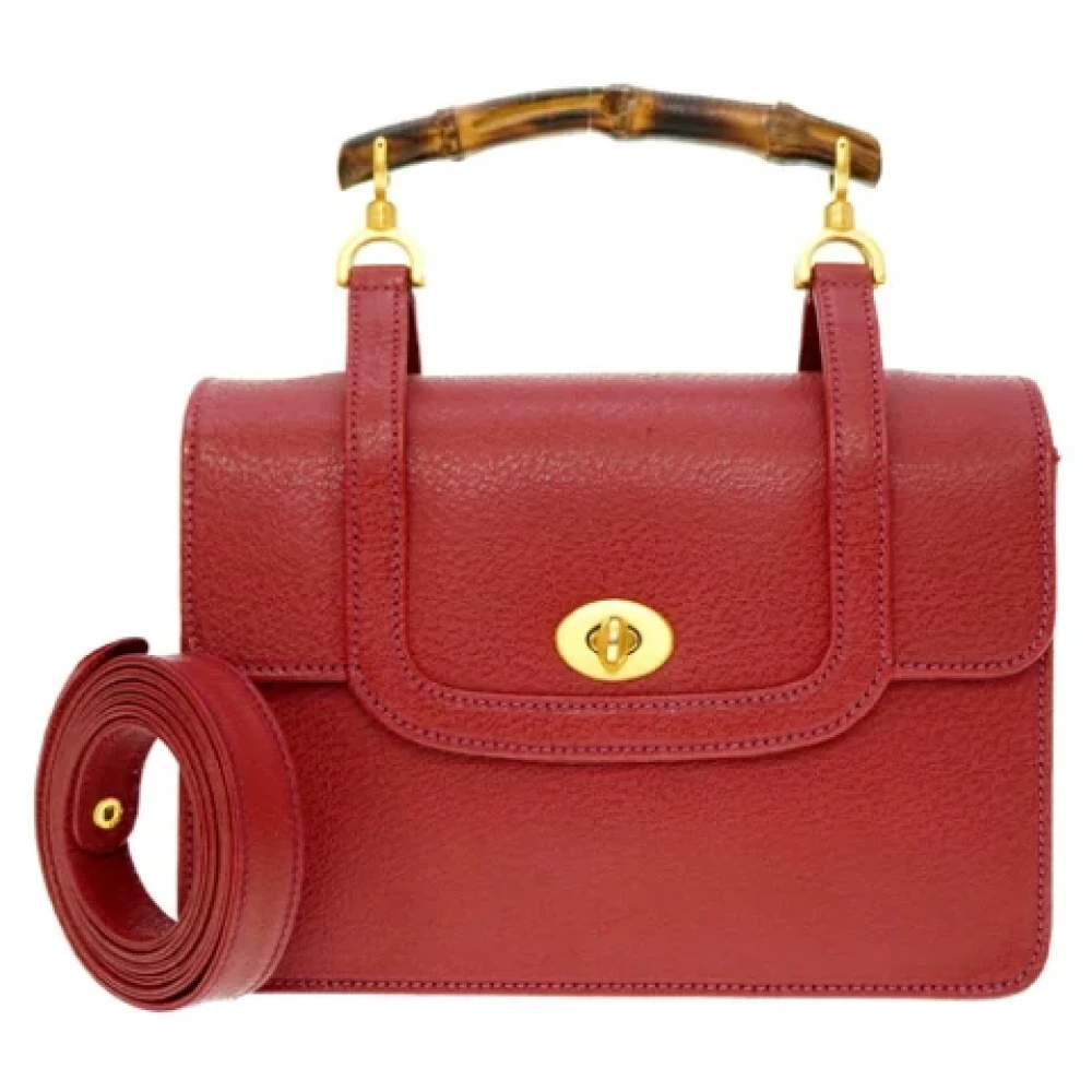 Gucci Vintage Pre-owned Fabric gucci-bags Red Dames