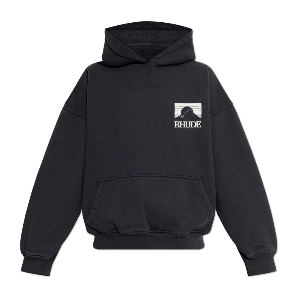 Rhude Hombre Negro Sudaderas, Talla: L