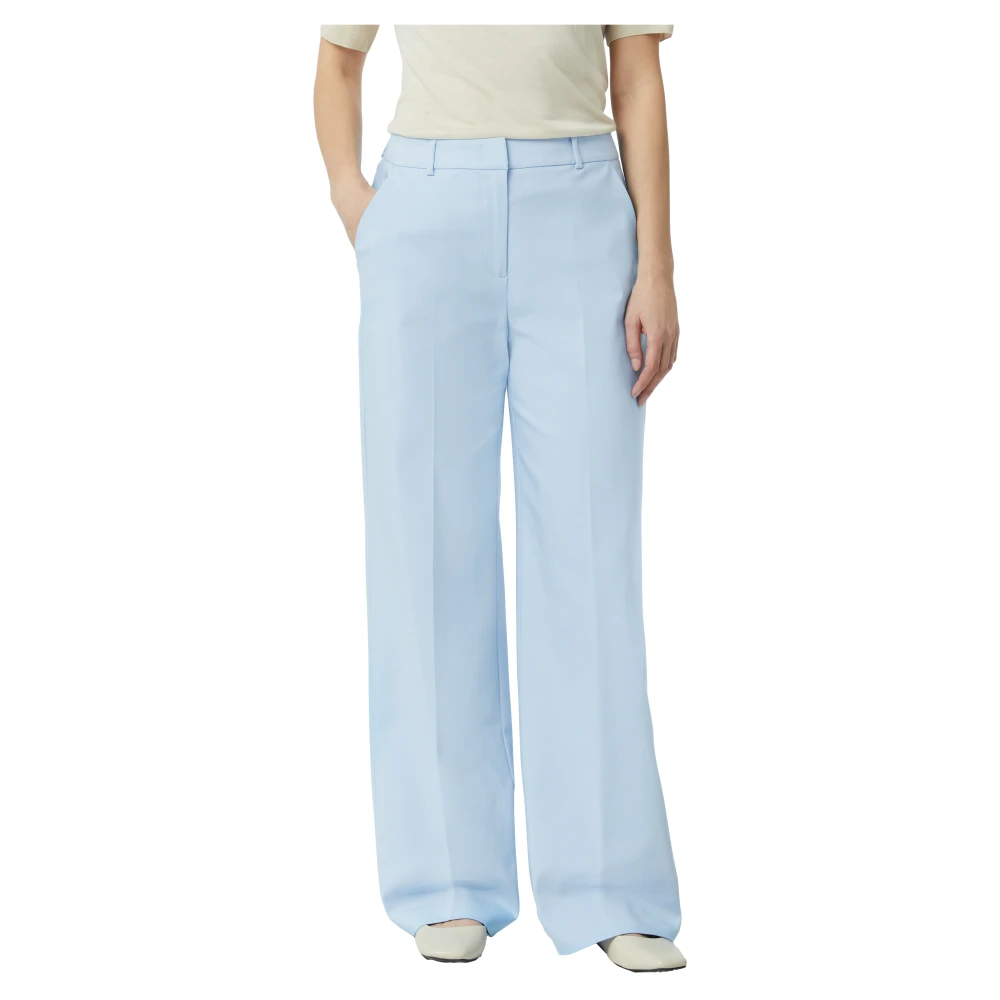 comma Elegante Wijde Pijp Broek Blue Dames