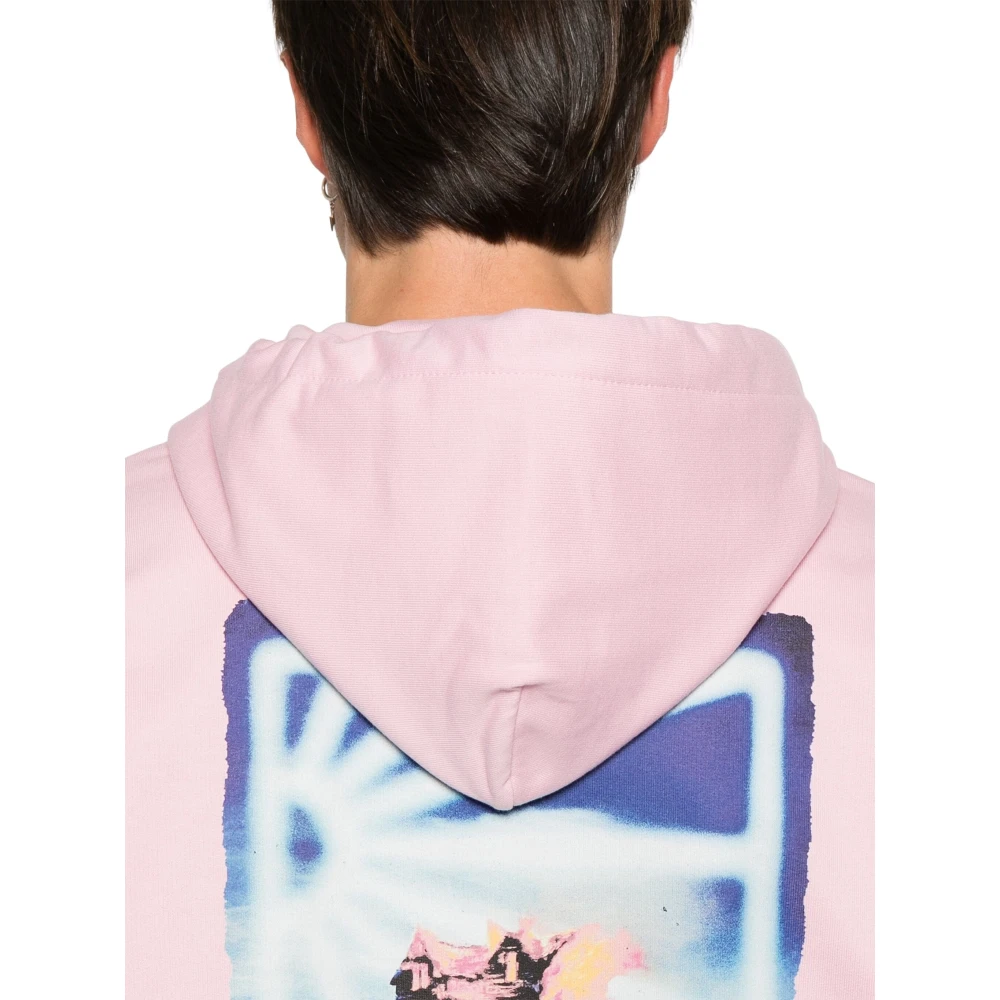 Rassvet Zip Hoodie met Logo Detail Pink Heren