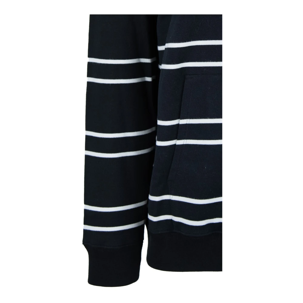 Saint Laurent Hoodie van katoen met trekkoord Black Heren