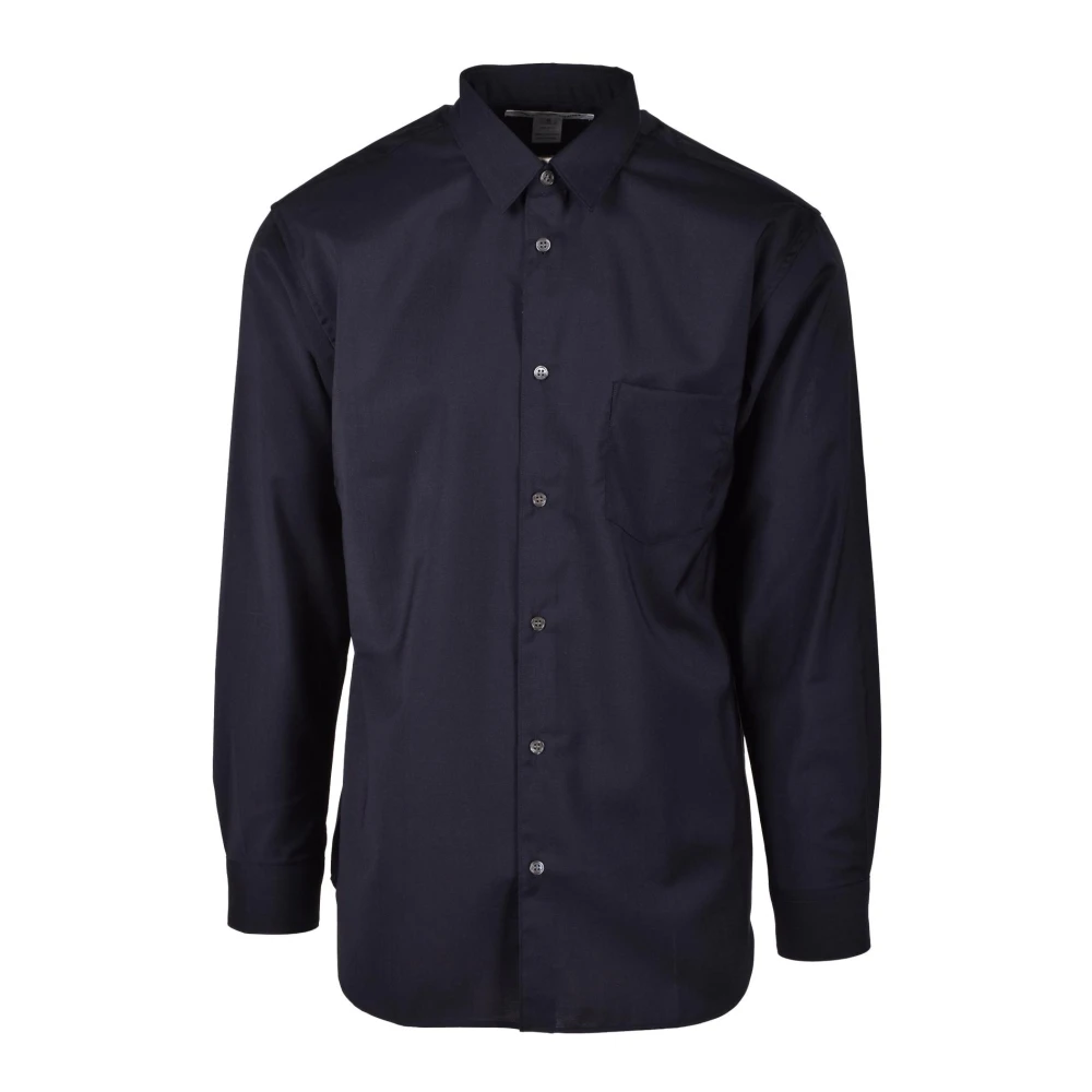 Comme des Garçons Wollen overhemd in klassieke stijl Blue Heren