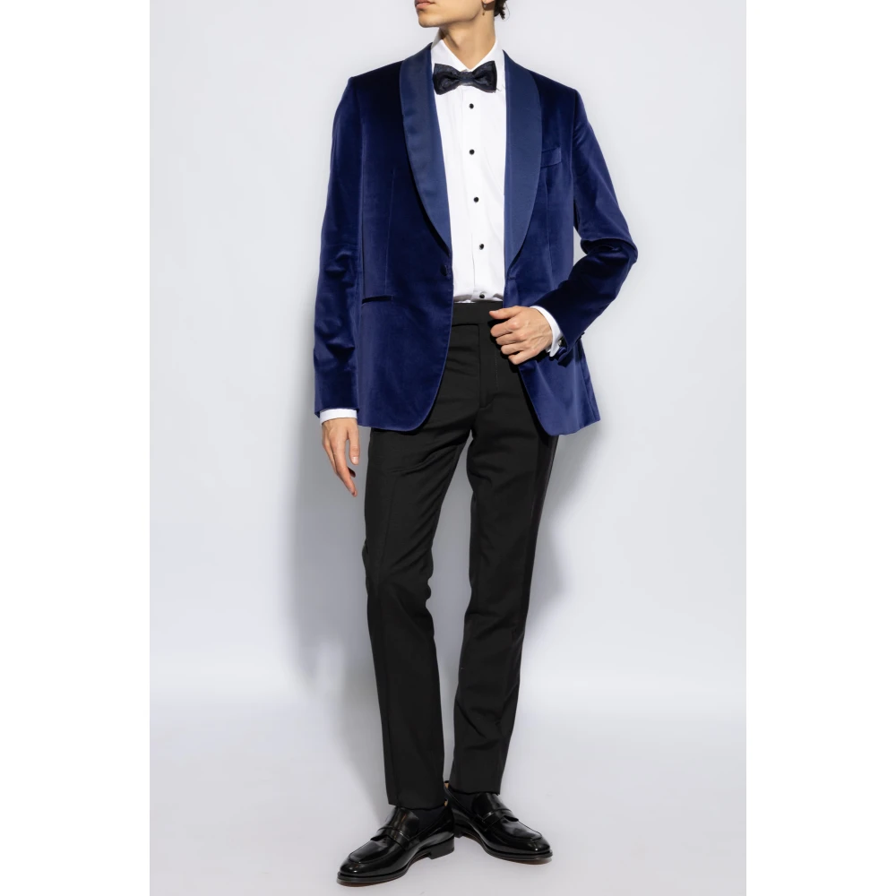 Paul Smith Fluweel Blazer Blue Heren