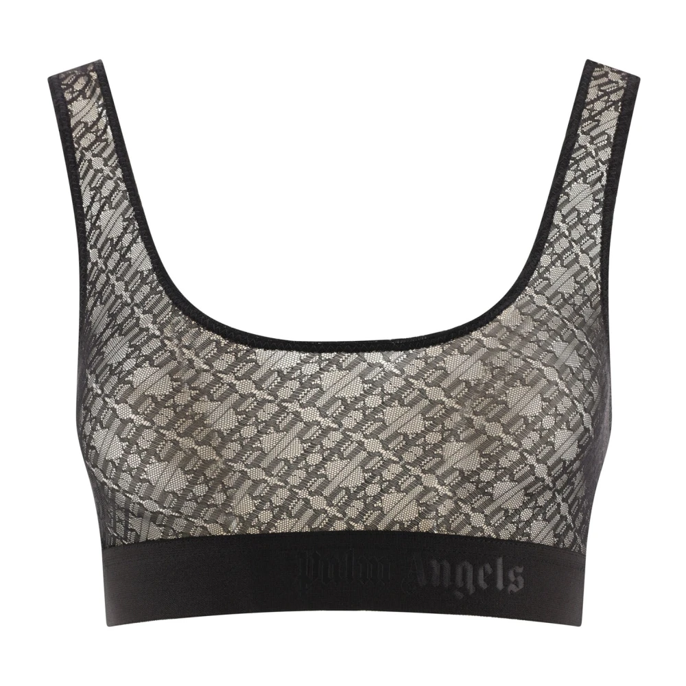 Palm Angels Klassieke Kant Bralette Black Dames