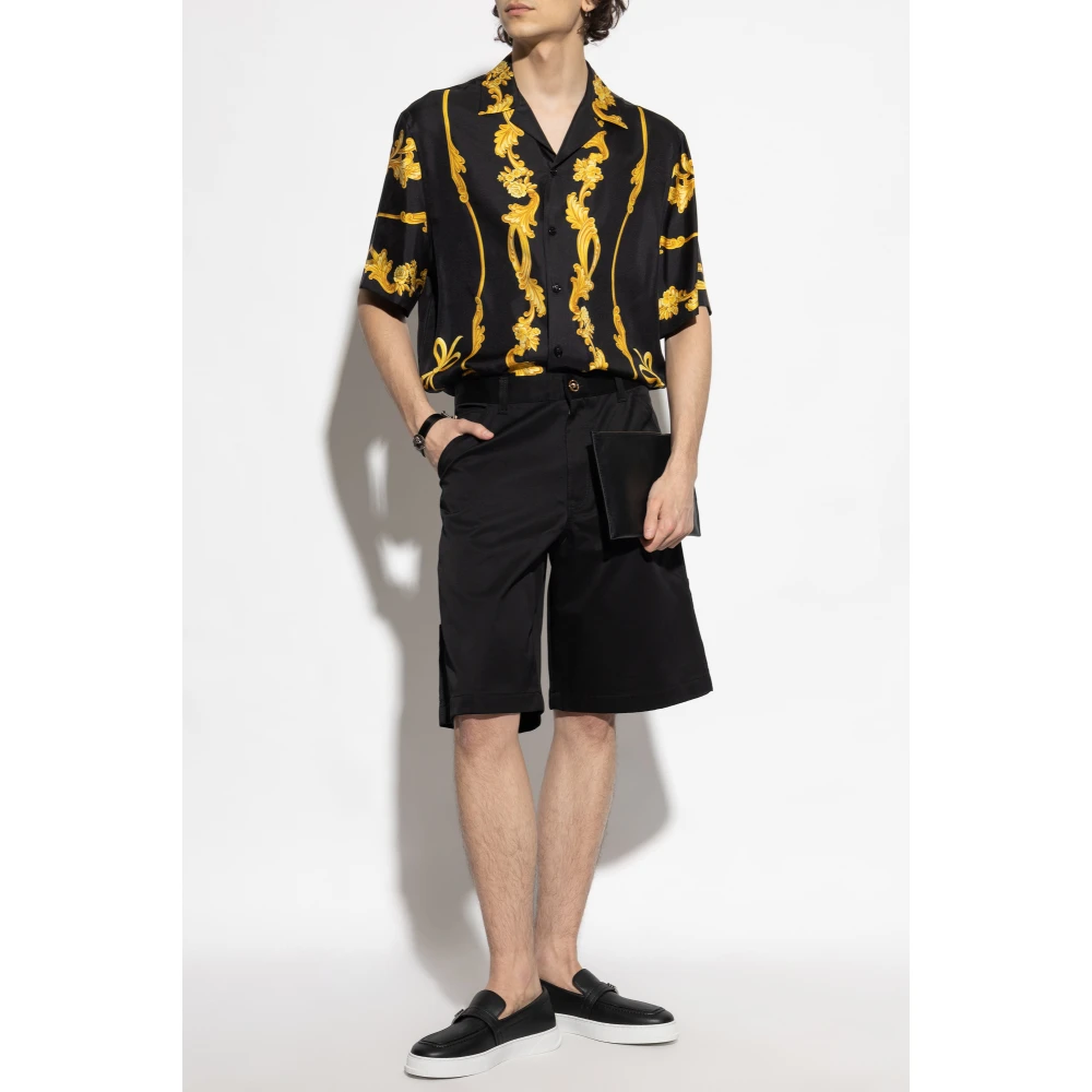 Versace Katoenen shorts Black Heren