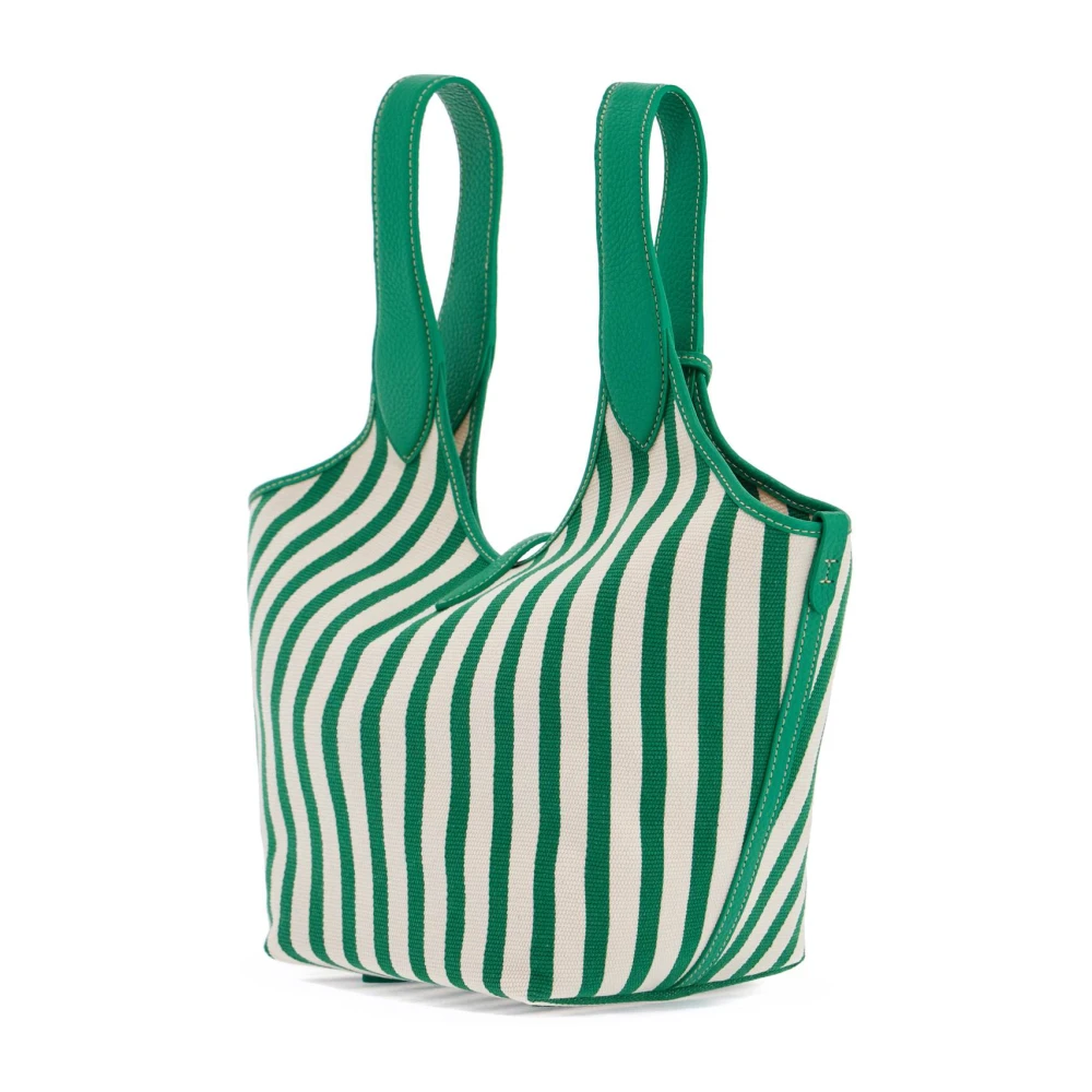 Polo Ralph Lauren Gestreepte Play Tote Tas Green Dames