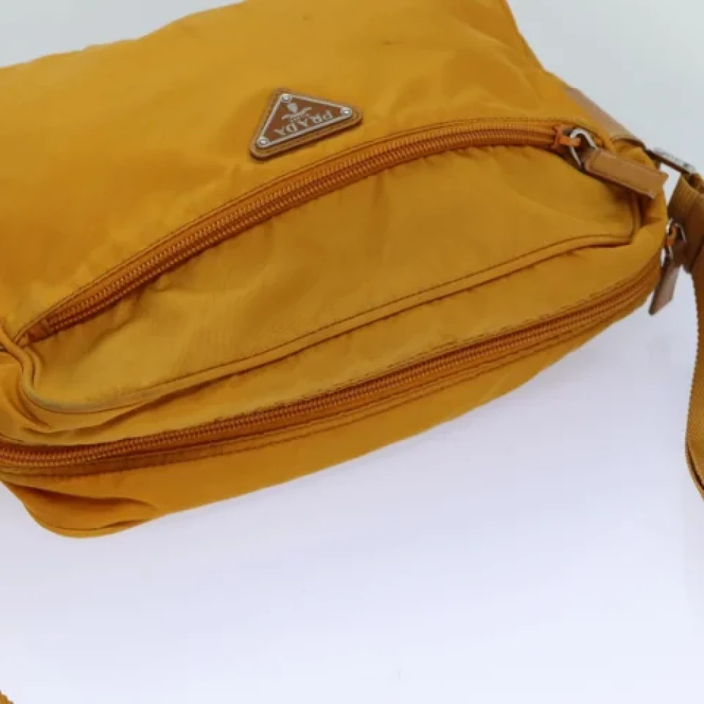 Prada Vintage Pre-owned Nylon prada-bags Orange Dames